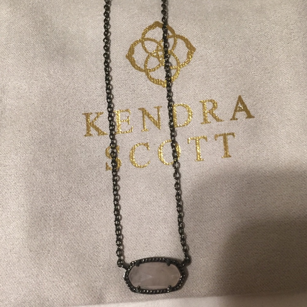 Kendra Scott “Elisa” necklace in gunmetal